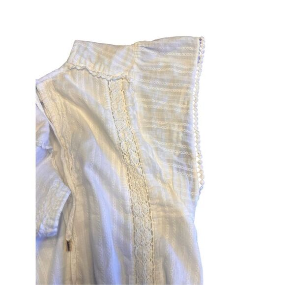 Melissa Odabash Georgie white lace ruffle charming crochet dress large - Picture 10 of 11